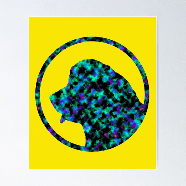 Item preview, Newfoundland Dog Patterned Blue Green Aqua designed and sold by Moonyflower.
