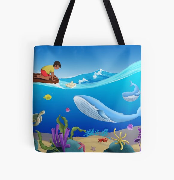 Under the Sea All Over Print Tote Bag