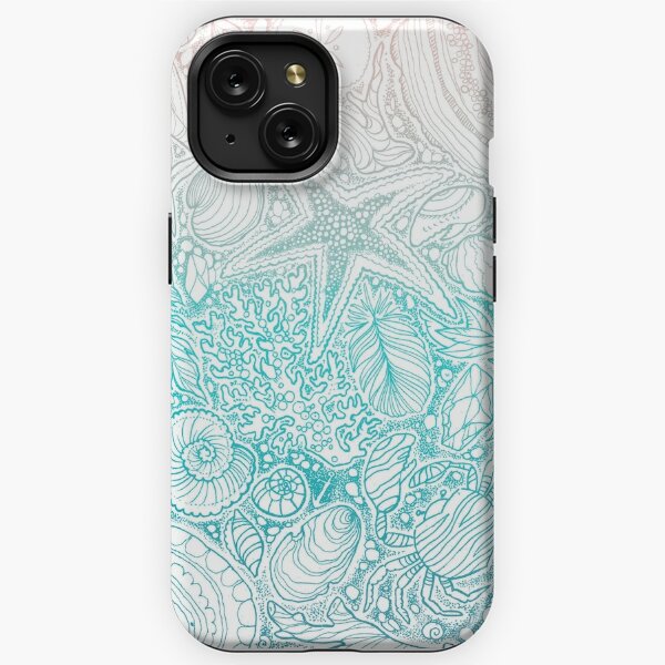 Summer Blues Wavy iPhone Case + Phone Charm