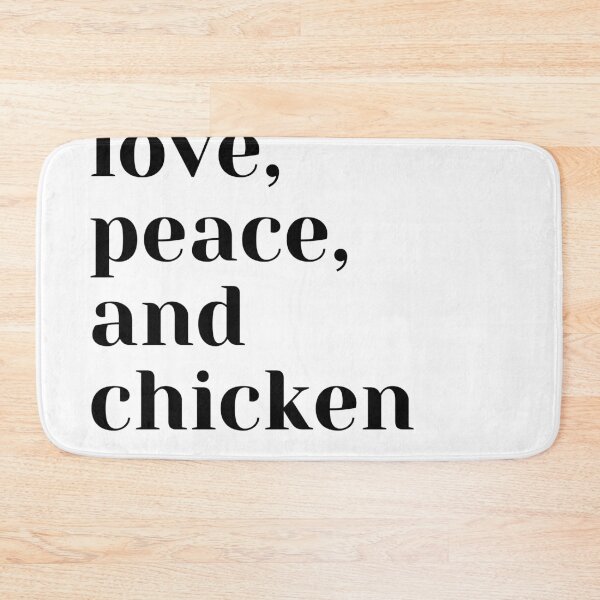 Item preview, love, peace, and chicken designed and sold by theaussiedream.