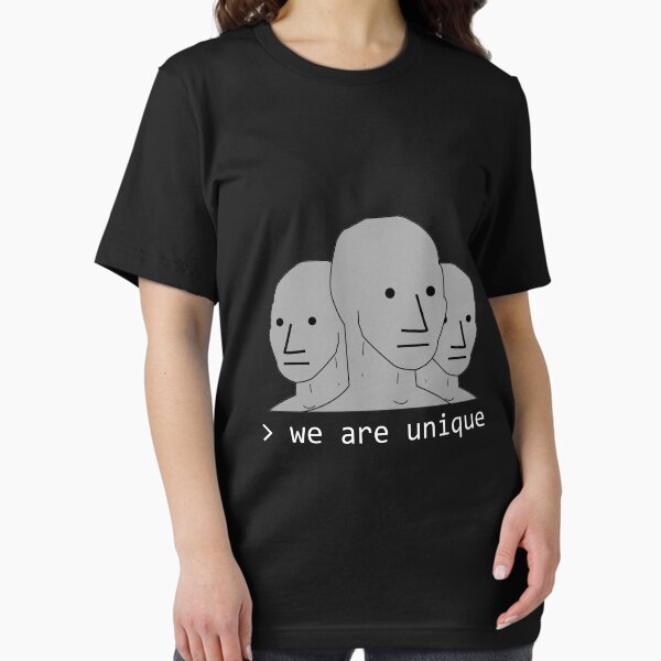 Vista previa del artículo con la obra «Somos NPC únicos», diseñado y vendido por denisseinfeld.