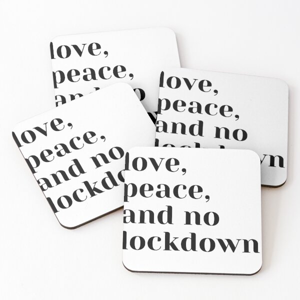 Item preview, love, peace, and no lockdown designed and sold by theaussiedream.