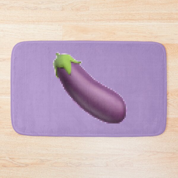 Item preview, Pixellated Censored Funny Eggplant Emoji Meme designed and sold by everything4eva.