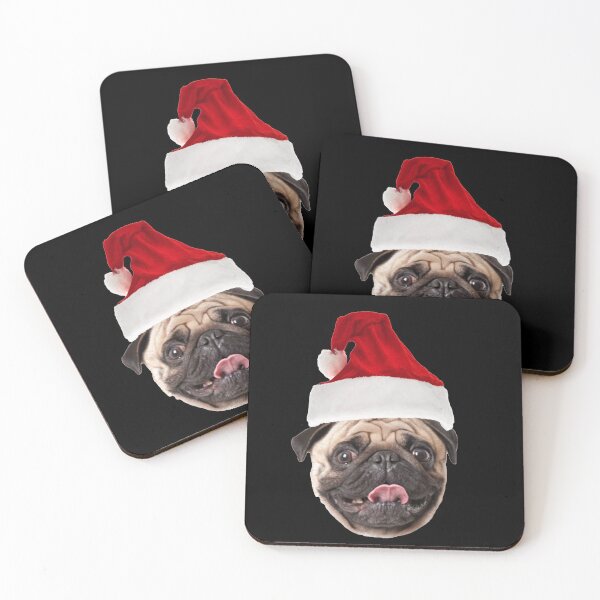 Item preview, Pug dog Santa designed and sold by DarkArtStudio.