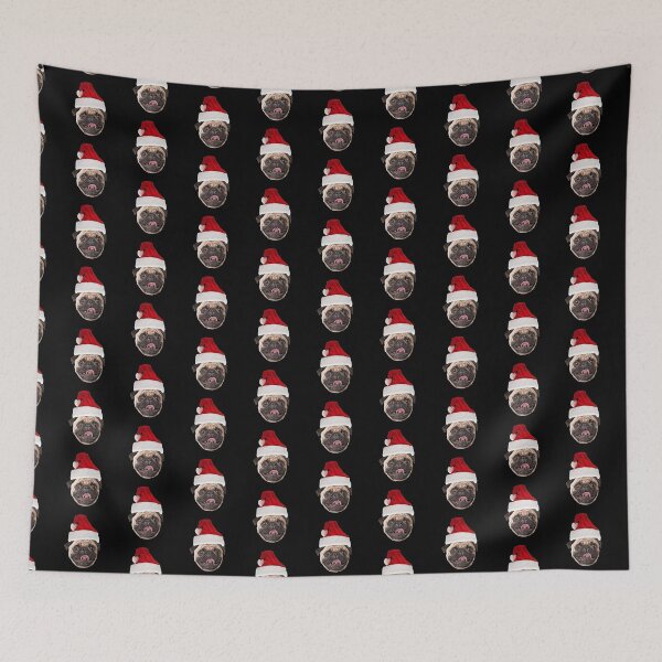 Item preview, Pug dog Santa designed and sold by DarkArtStudio.
