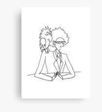 A Geography Teacher and his pet Crow Canvas Print