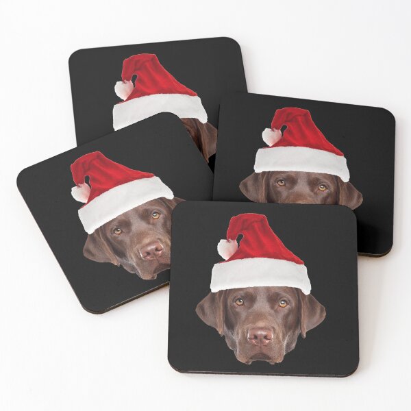 Item preview,  Santa Chocolate labrador retriever designed and sold by DarkArtStudio.