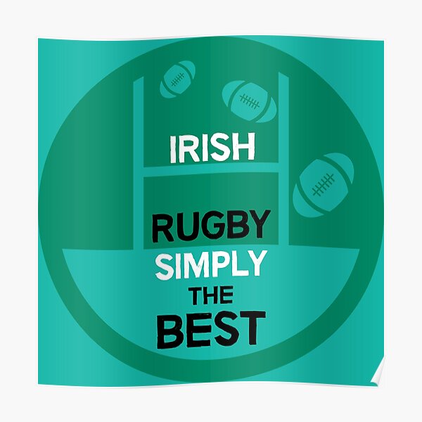 Poster « Irish Rugby Irlande Rugby Sports Joueurs de Rugby Fans
