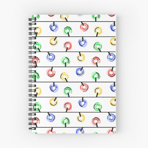 Item preview, Christmas and New Year pattern in minimal geometric design with colorful Christmas tree lights on white background. designed and sold by KatyaVitchenko.
