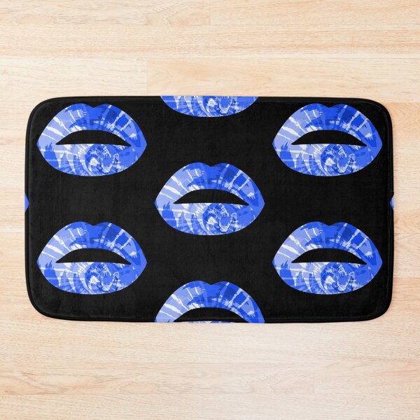 Item preview, Tie Dye Lips Blue Colorful Art designed and sold by MisPuHoney.