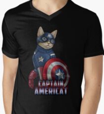 Captain Americat Men's V-Neck T-Shirt