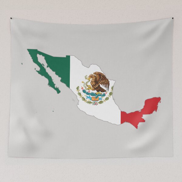 Item preview, Flag Map of Mexico, Mexican Country Map Outline with National Flag Inside designed and sold by mashmosh.