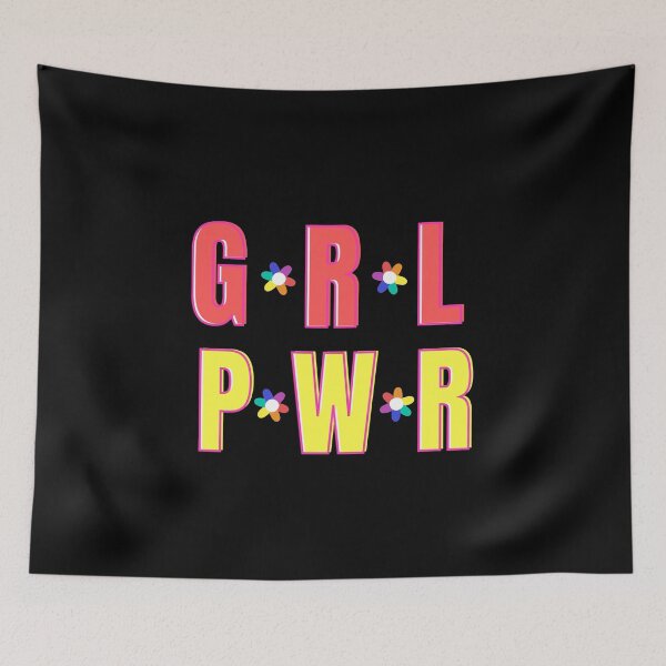 Artikelvorschau, Retro Girl Power mit Blumenmuster entworfen und verkauft von Nxt-Lvl-Awesome.