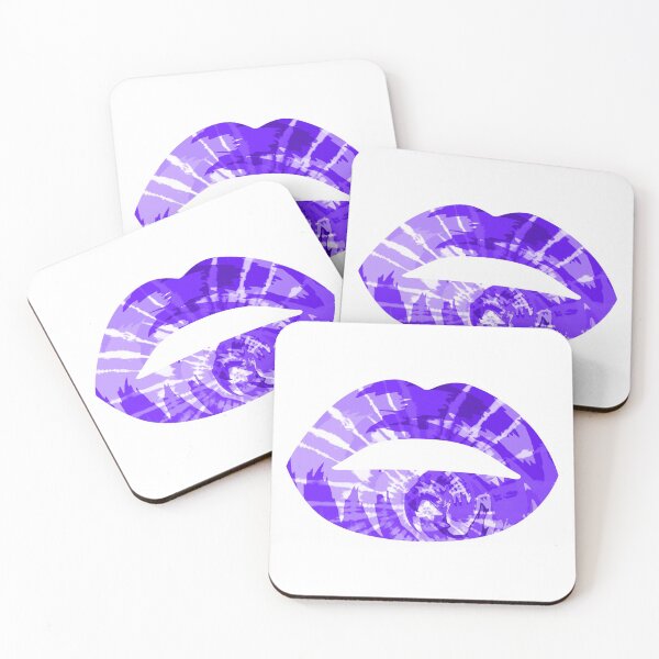 Item preview, Tie Dye Lips Kiss purple Colorful Art designed and sold by MisPuHoney.