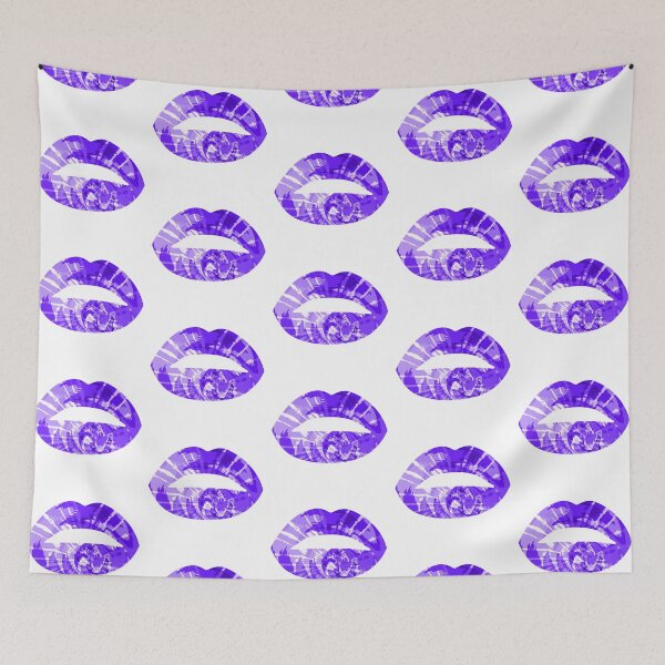 Item preview, Tie Dye Lips Kiss purple Colorful Art designed and sold by MisPuHoney.
