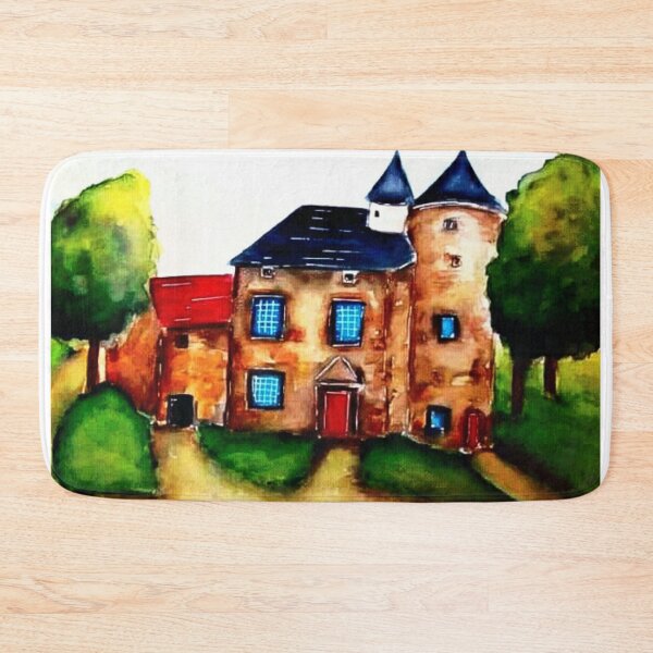 Item preview, Castle house painting with watetcolors designed and sold by horseaddicted.