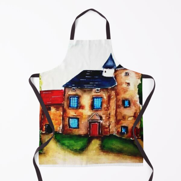 Item preview, Castle house painting with watetcolors designed and sold by horseaddicted.
