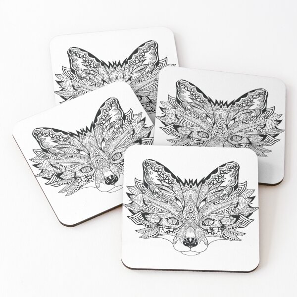 Aperçu de l'œuvre Mandala Fox créée et vendue par Ivy & Foxglove Designs.