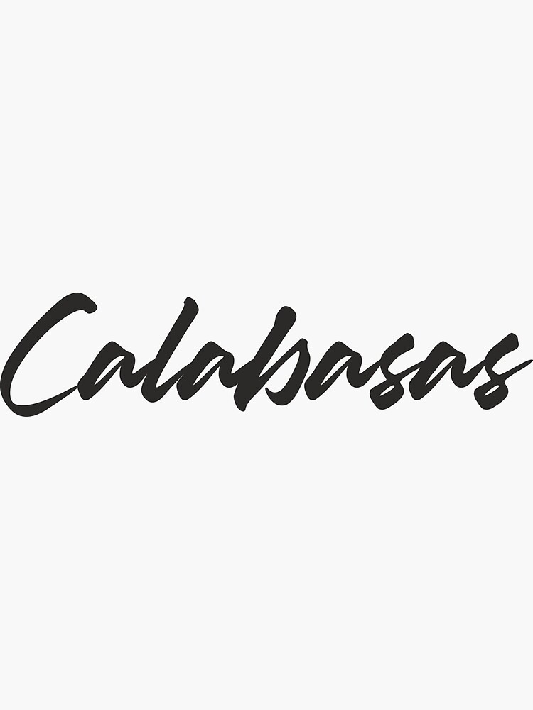 "Calabasas" Sticker by aleenazfashion Redbubble