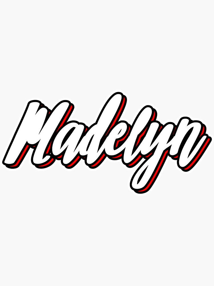 Madelyn First Name Hand Lettering Design Sticker For Sale By Sulies Redbubble 0177