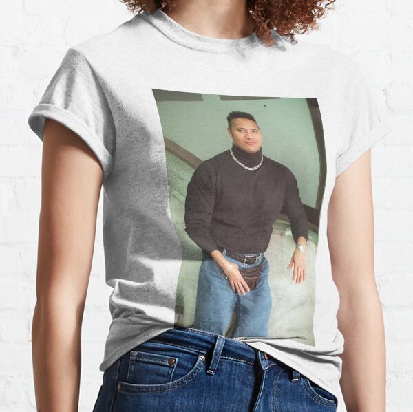 Dwayne "The Rock" Johnson: photo à col roulé classique des années 90 T-shirt classique
