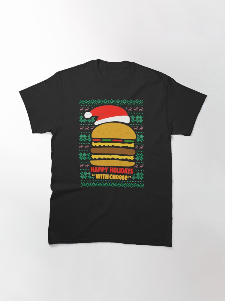 happy holidays with cheese t shirt samuel jackson