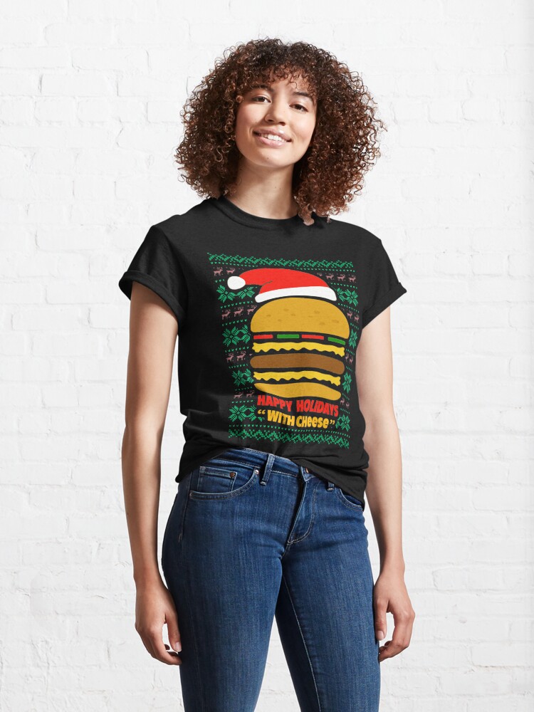 happy holidays with cheese t shirt samuel jackson