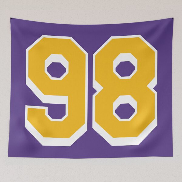 Item preview, 98 Yellow Number ninety-eight Purple Basketball Jersey designed and sold by elhefe.