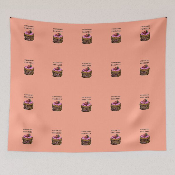 Item preview, Strawberry Stacked Pancakes with Pink Sauce designed and sold by tepalistings.