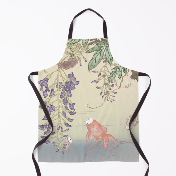 Item preview, Goldfish and Wisteria Japanese Woodcut with a Twist designed and sold by e-ipolani.