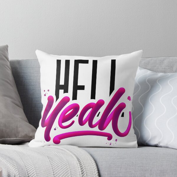 Item preview, "Hell yeah" text creative art designed and sold by AznavourByKarin.