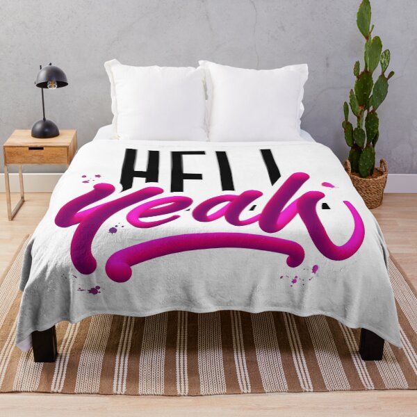 Item preview, "Hell yeah" text creative art designed and sold by AznavourByKarin.