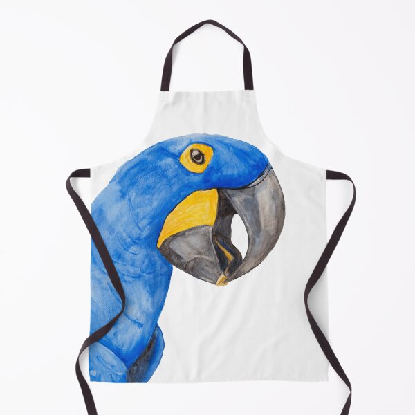 Item preview, hyacinth macaw blue parrot bresil watercolor art print designed and sold by L'Atelier Oranjade.