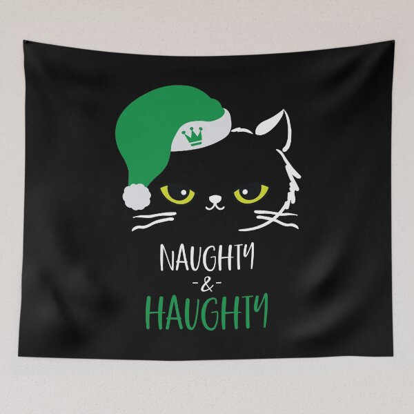 Item preview, Naughty & Haughty- Funny Royal Cat in Santa's Hat  designed and sold by HeraAndKosmos.
