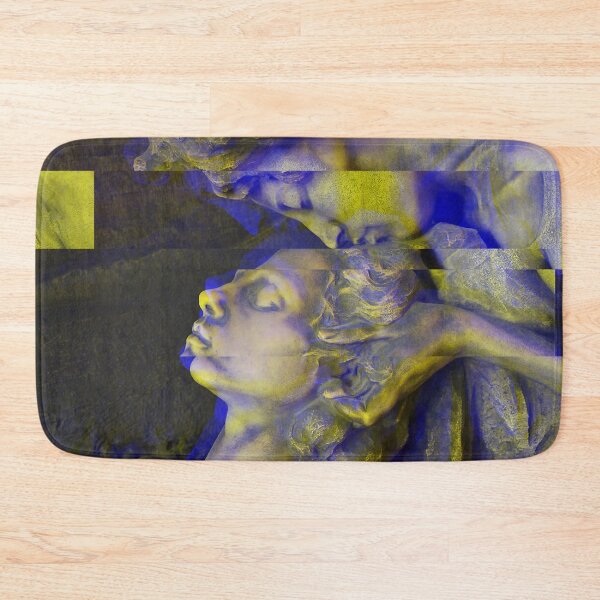 Item preview, Statue Kissing Forehead | Glitch Blue & Yellow designed and sold by ukoko.