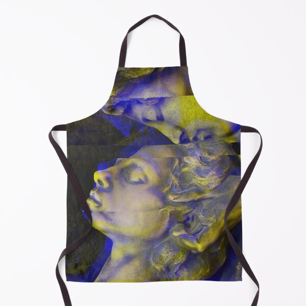 Item preview, Statue Kissing Forehead | Glitch Blue & Yellow designed and sold by ukoko.