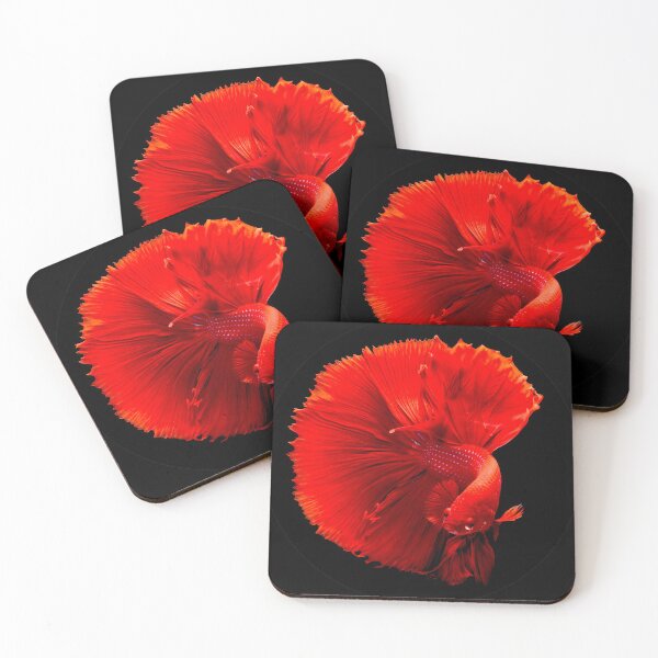 Item preview, Orange fighting Fish clock designed and sold by DisenyosDeMike.