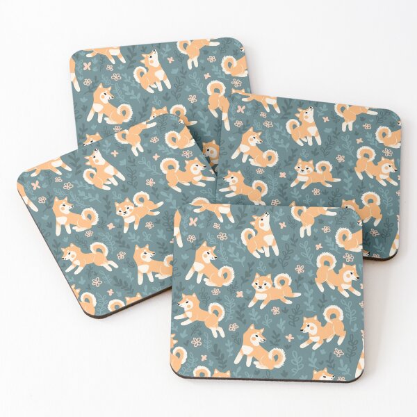 Item preview, Playful Shiba Inu Pattern designed and sold by DeKoro.