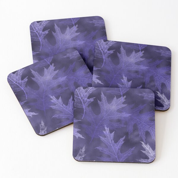 Item preview, Blue purple oak leaves, shimmering designed and sold by AnnieHochmann.