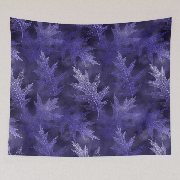 Item preview, Blue purple oak leaves, shimmering designed and sold by AnnieHochmann.