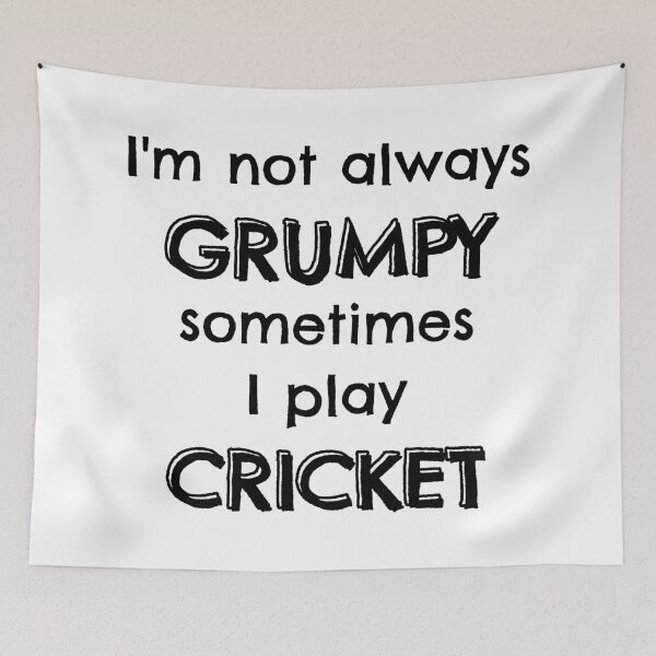 Item preview, I'm not always grumpy sometimes I play cricket designed and sold by TheGreenGoat.