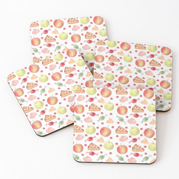 Item preview, Apple pie, apples and candies (on white) designed and sold by Flowersforbear.