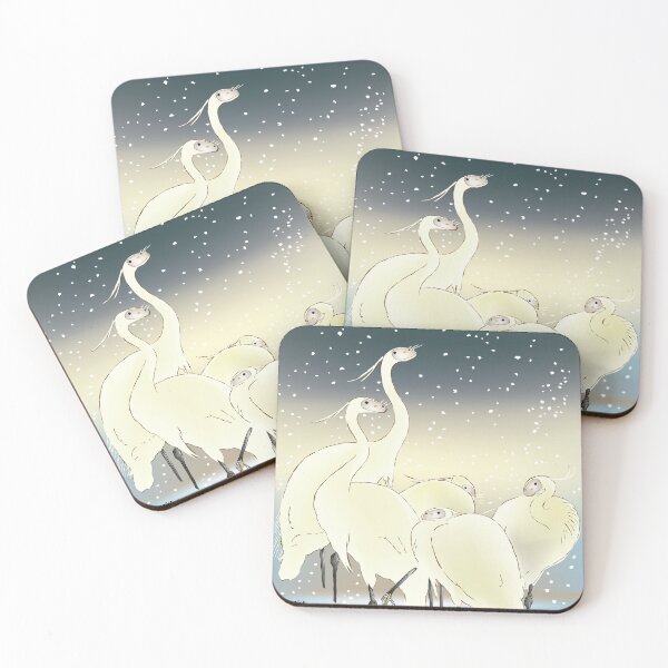 Item preview, Snowy Egrets Japanese Woodcuts with a Twist designed and sold by e-ipolani.