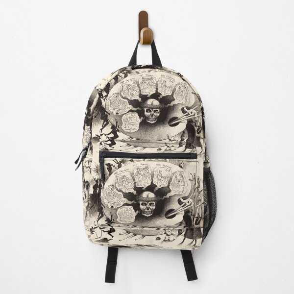 Item preview, MODERN ARTIST PALETTE WITH SKULL Allegorical Drawing in Black White designed and sold by BulganLumini.