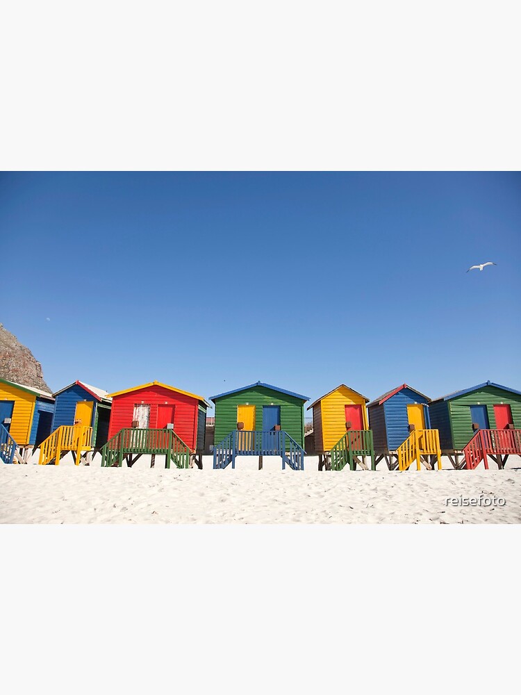 Lámina rígida «Casas de playa en Muizenberg, Sudáfrica» de reisefoto |  Redbubble