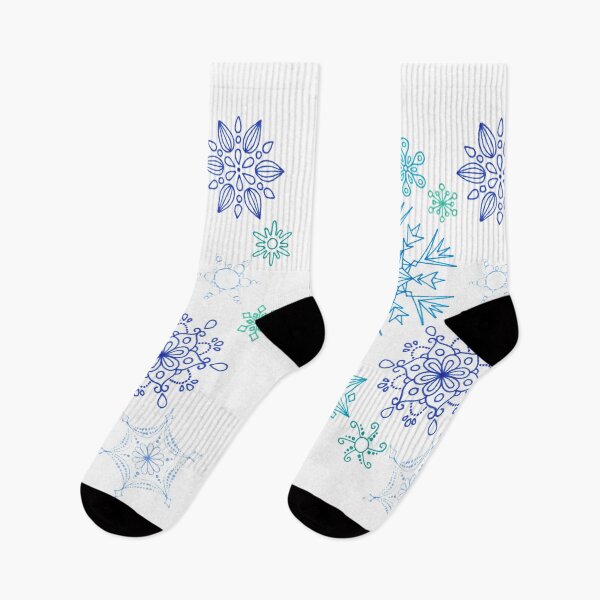 Item preview, Blue Snowflake Pattern (white background) designed and sold by Calen  Picard-Carroll.