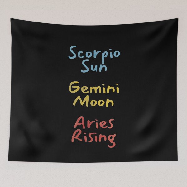 Item preview, Scorpio Sun Gemini Moon Aries Rising Text designed and sold by leomooncreates.