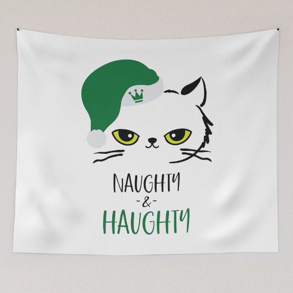 Item preview, Naughty & Haughty- Funny Royal Cat in Santa's Hat  designed and sold by HeraAndKosmos.