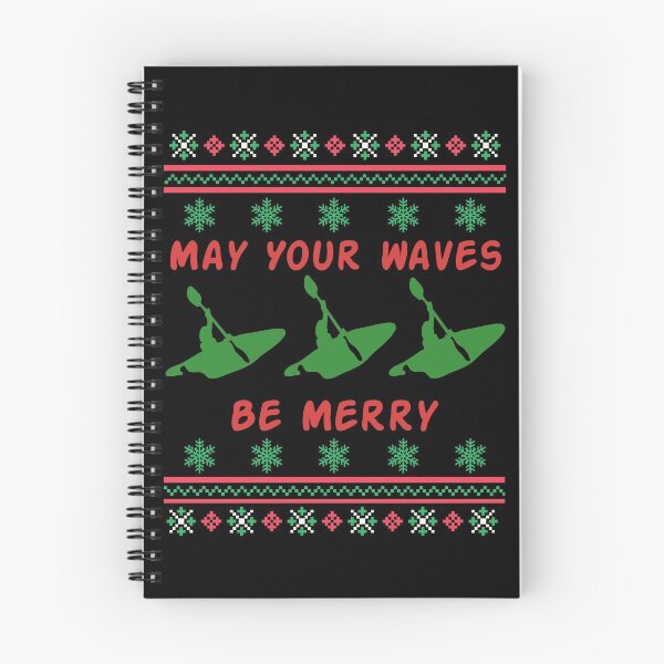 Item preview, May Your Waves Be Merry - Ugly Christmas Sweater - Kayaker designed and sold by HeatherPore.
