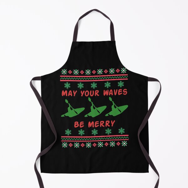 Item preview, May Your Waves Be Merry - Ugly Christmas Sweater - Kayaker designed and sold by HeatherPore.